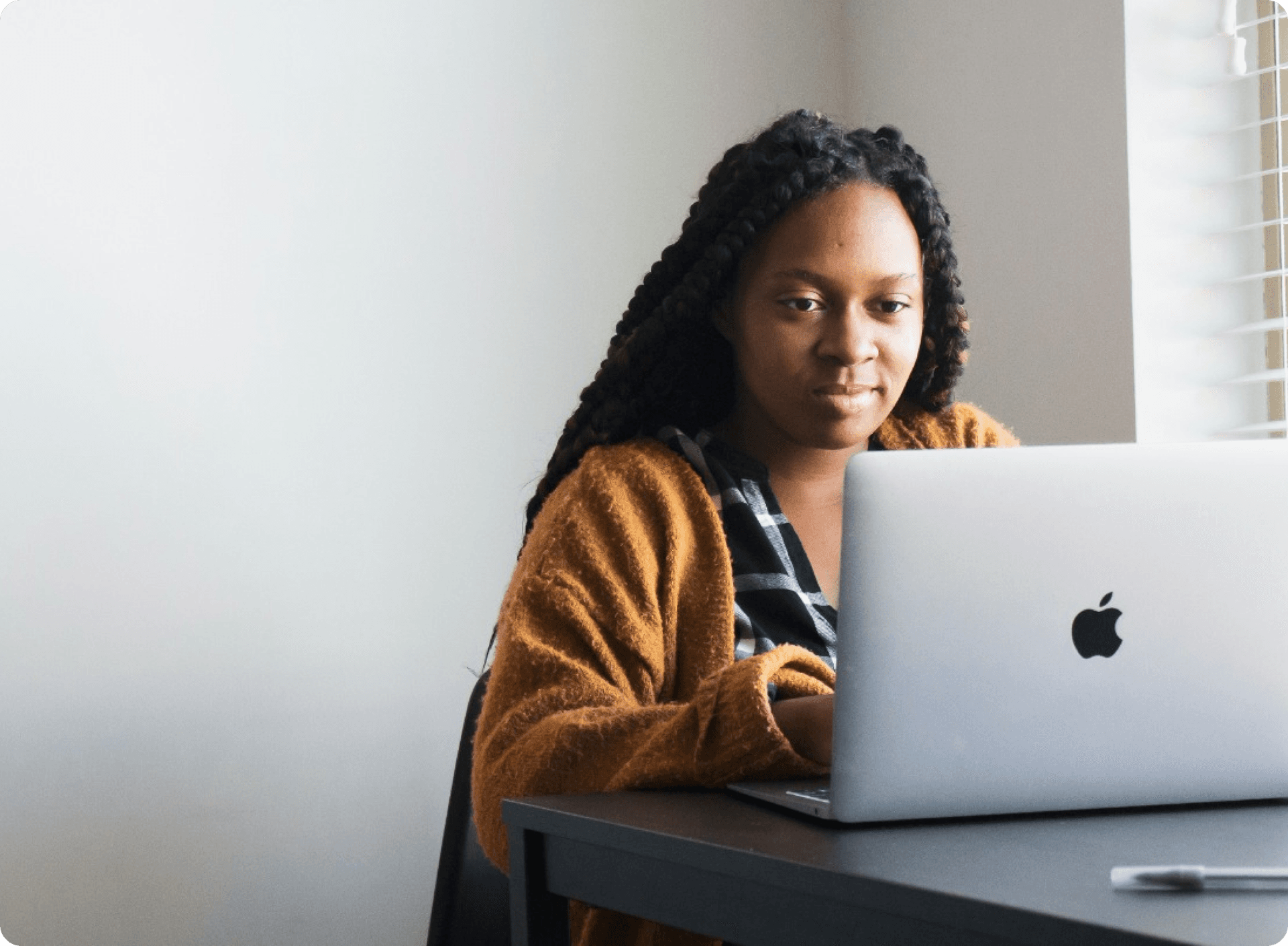 Lady on the Computer 